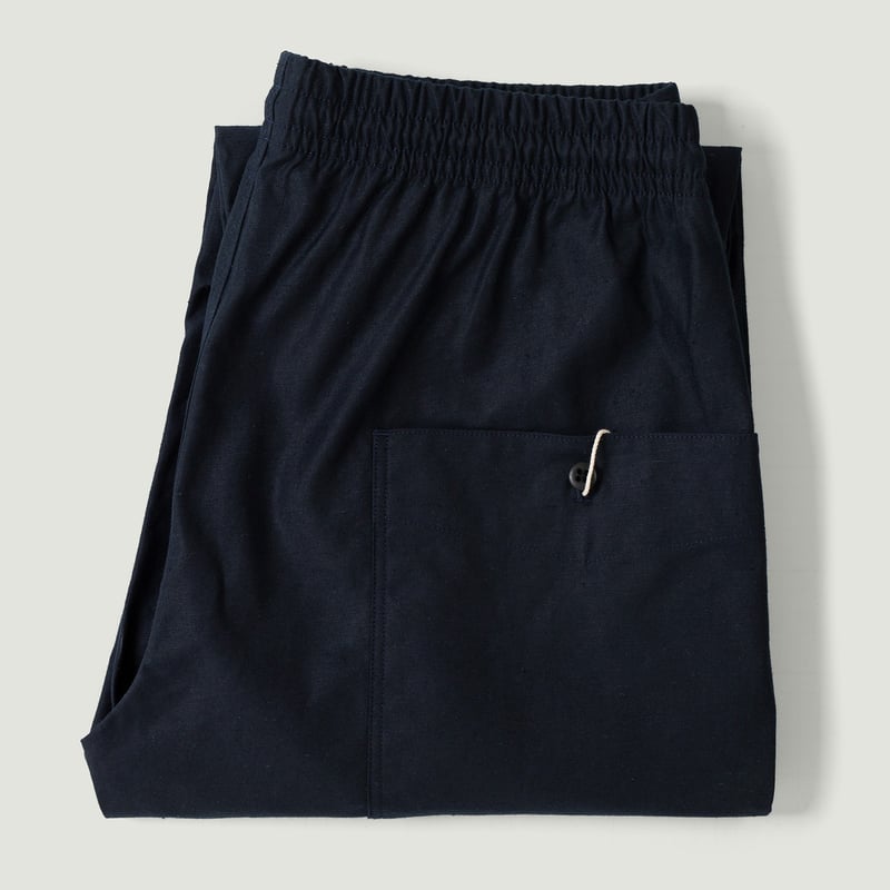 Back Nep Umps Pants Dark Navy