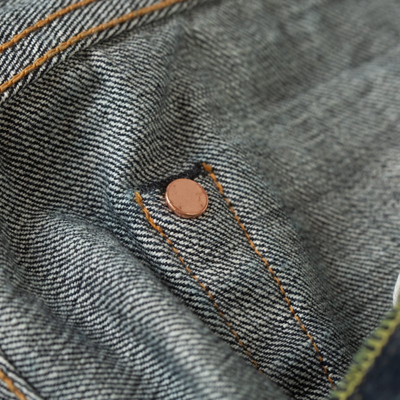 détail flâneurs jeans FOB Factory F143 14oz Classic Straight Selvedge Denim (4)