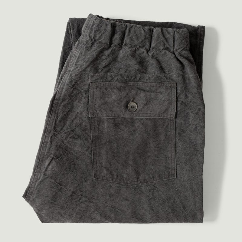 Vignettes flaneurs pantalon SEUVAS Washi Relaxed Pants Dark Charcoal