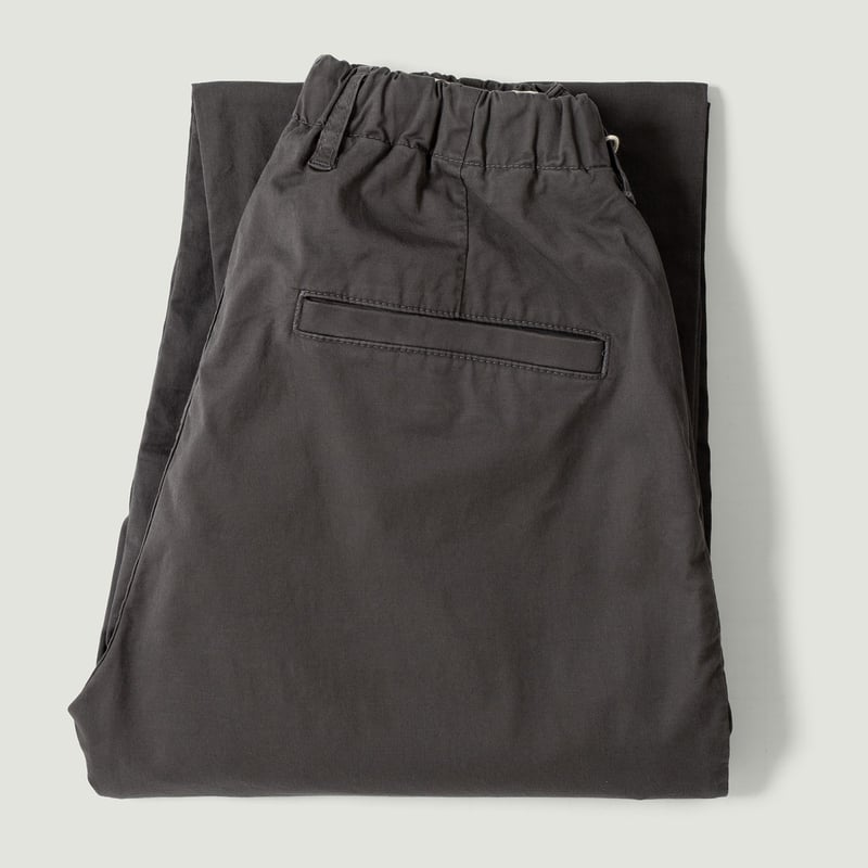Vignettes flâneurs pantalon FOB Factory F0549 Stretch Twill Easy Pants Charcoal