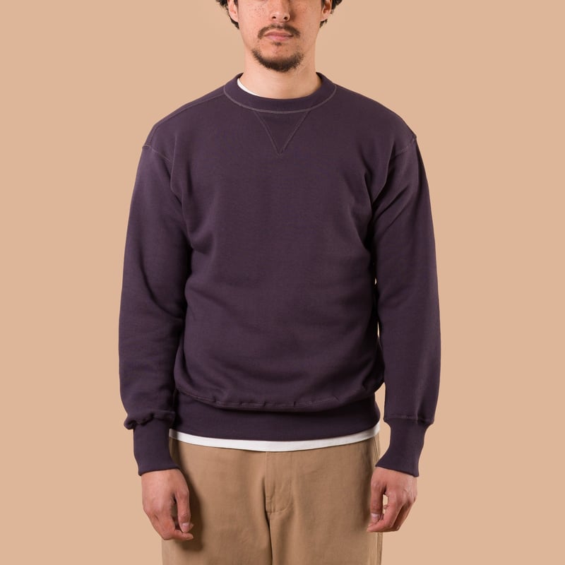 image flaneurs WAREHOUSE & CO.  Lot. 401 Plain Crew Neck Sweashirt dark navy de face