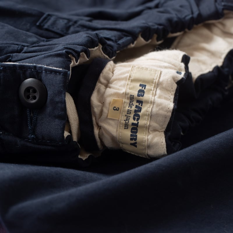 détail elastic waist flâneurs pantalon FOB Factory F0549 Stretch Twill Easy Pants Navy (2)