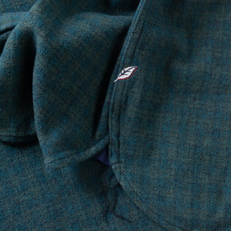 chemise PURE BLUE JAPAN  Cotton Tweed Check Indigo Over Dye Shirt (4)