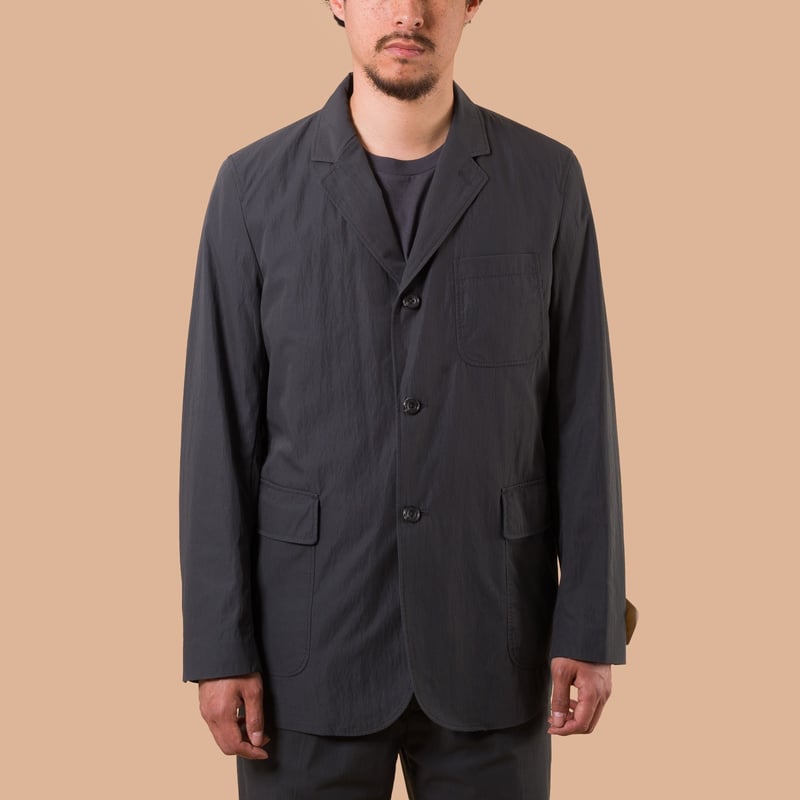 image flâneurs BEAMS PLUS / 3B Travel Jacket Comfort Cloth Charcoal de face