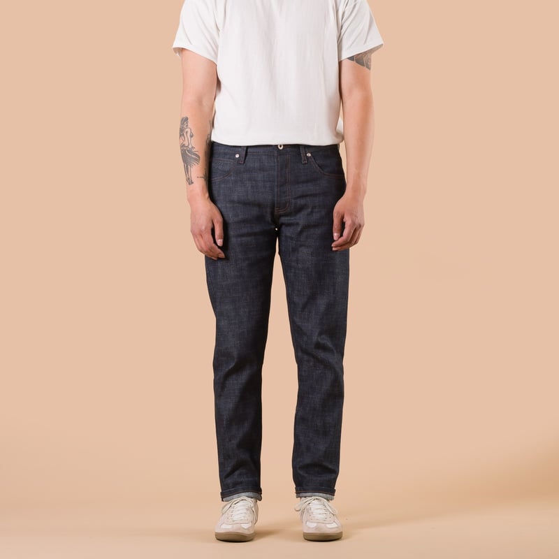 image flâneurs NAKED & FAMOUS / SuperGuy Greencast Slub Stretch Selvedge de face