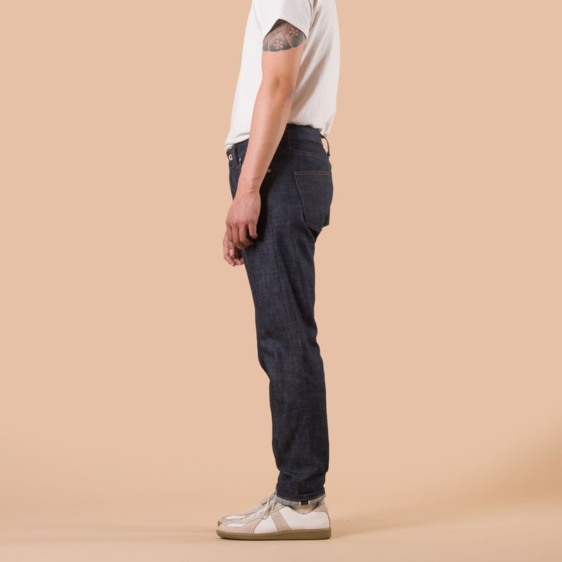 image flâneurs NAKED & FAMOUS / SuperGuy Greencast Slub Stretch Selvedge de profil