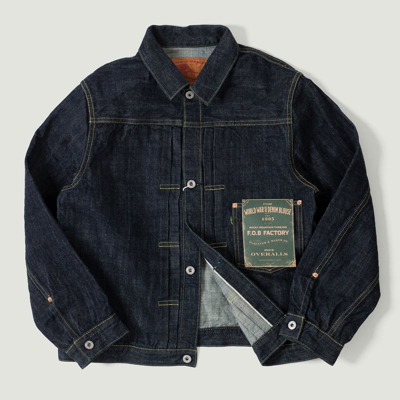 Vignettes flâneurs veste jean FOB FACTORY F2460 14oz WWII Denim Blouse