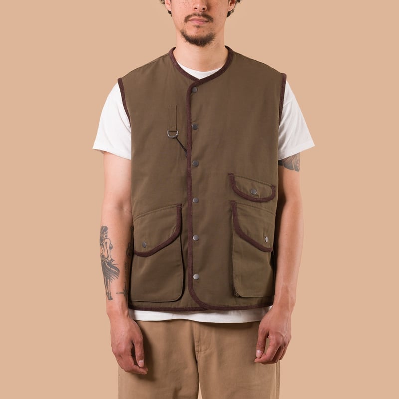 image flâneurs FRIZMWORKS / Heritage Hunting Vest olive de de face