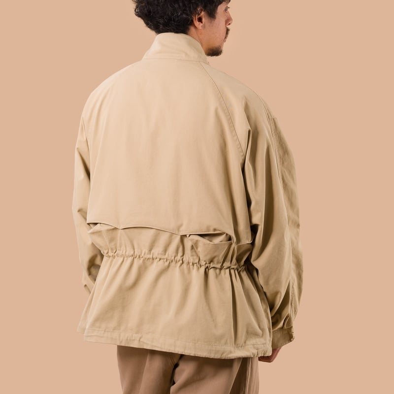 image flâneurs FRIZMWORKS / Harrington M65 Jacket Beige de dos 2