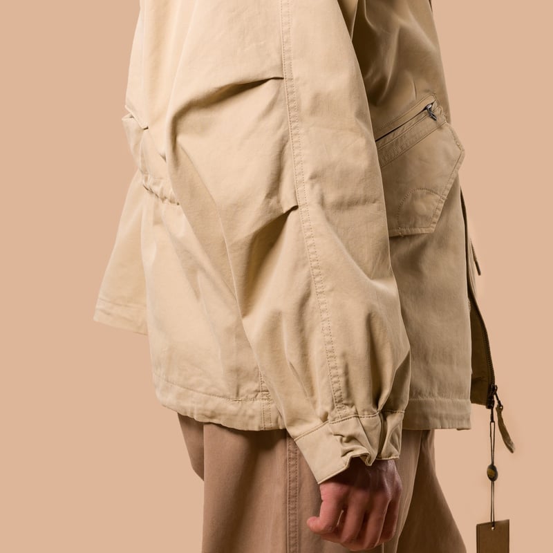 image flâneurs FRIZMWORKS / Harrington M65 Jacket Beige détail manche