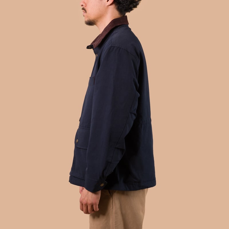 image flâneurs FRIZMWORKS / Royal Hunting Jacket Navy de profil