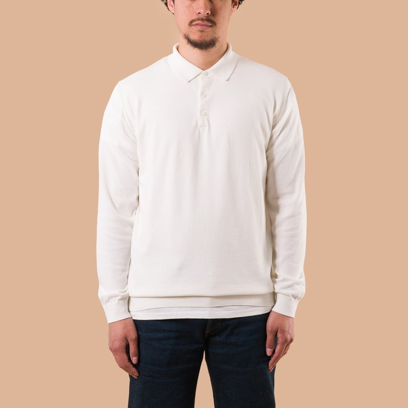image flâneurs MOONCASTLE / Ice Cotton Long Poloneck Off White de face