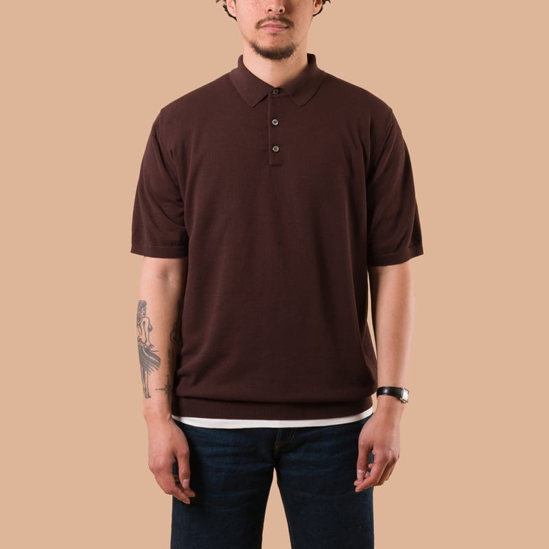 Ice Cotton Poloneck Brown