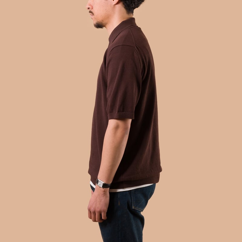 Ice Cotton Poloneck Brown