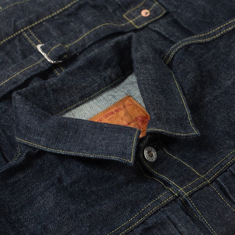 detail col flaneurs FOB FACTORY  F2460 14oz WWII Denim Blouse (2)