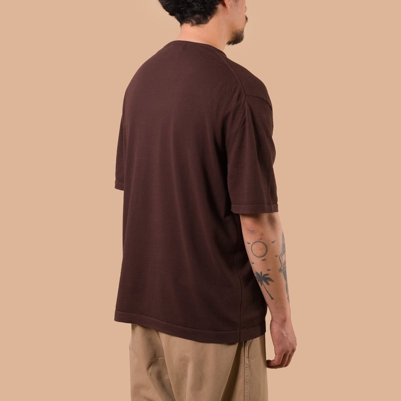 image flâneurs MOONCASTLE / Ice Cotton Relax Crewneck Brown de dos