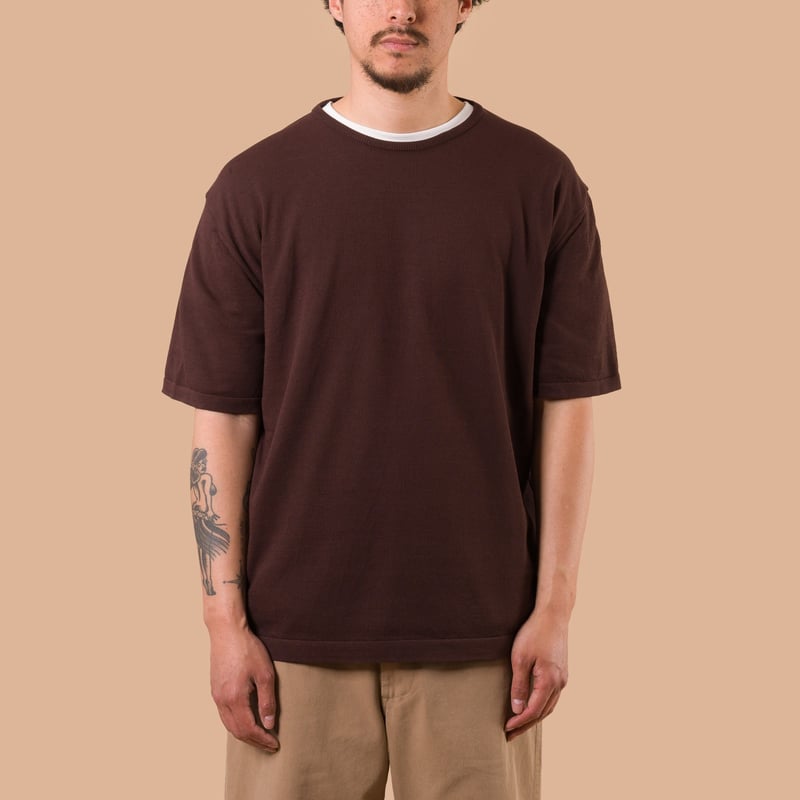 image flâneurs MOONCASTLE / Ice Cotton Relax Crewneck Brown de face