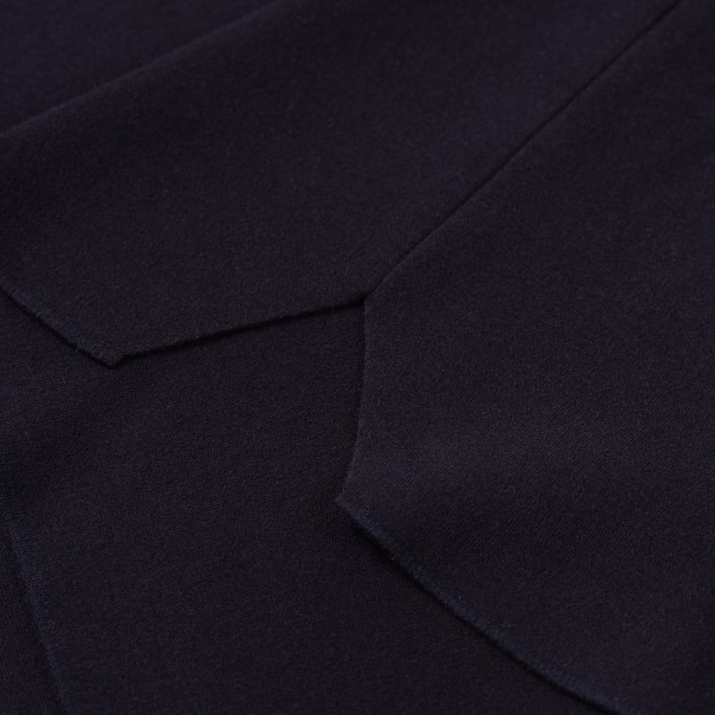 detail flaneurs BATONER  32G Smooth Knit Long Sleeve T-Shirt Navy bas