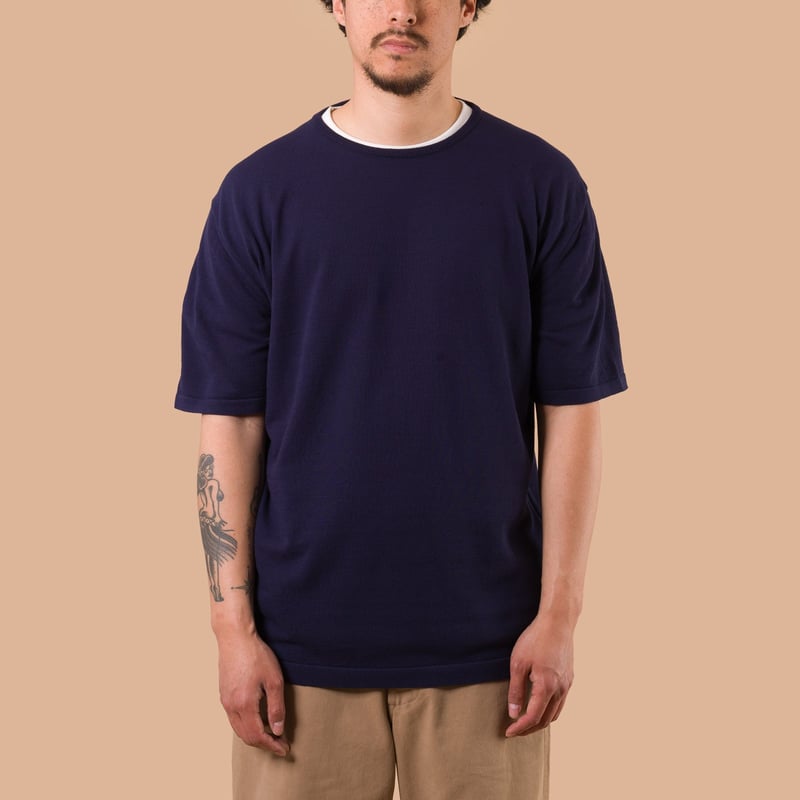 image flâneurs MOONCASTLE / Ice Cotton Relax Crewneck Navy de face