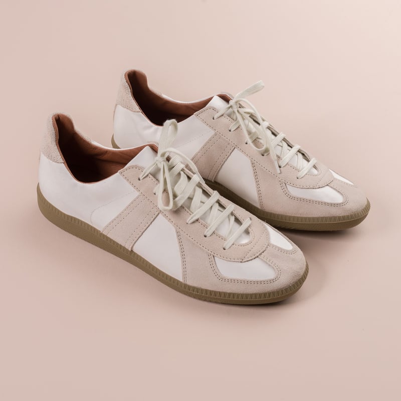 image flâneurs REPRODUCTION OF FOUND / German Military Trainer Ventile Off White détail 1