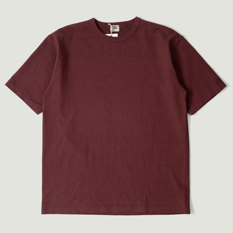Vignette flaneurs DUBBLE WORKS Heavyweight short Sleeve Tee bordeaux