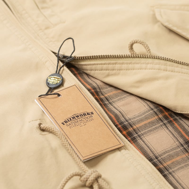 zipper flaneurs veste FRIZMWORKS Harrington M65 Jacket Beige (1)
