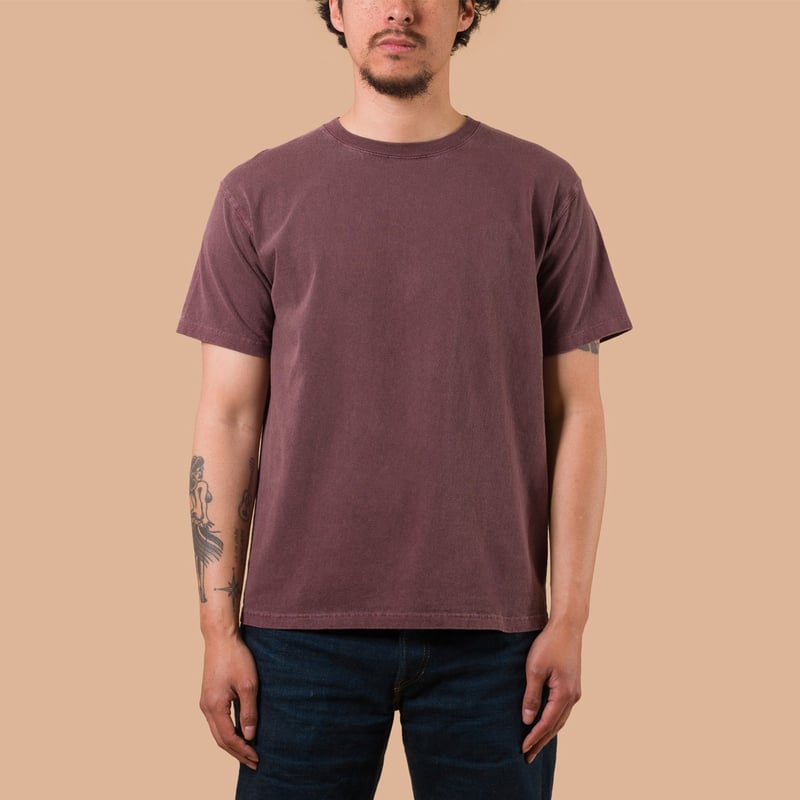 image flâneurs GOOD ON / Short Sleeve Crew T-Shirt P-Bordeaux face