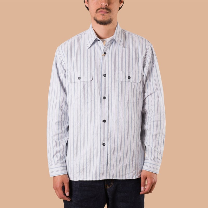 "Fiction Romance" 6oz Indigo Stripe Work Shirt