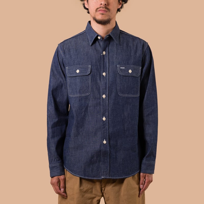 9oz Selvedge Denim Work Shirt Indigo