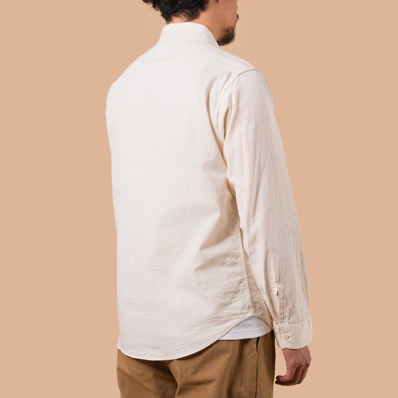 Long Sleeve Chambray Work Shirt White