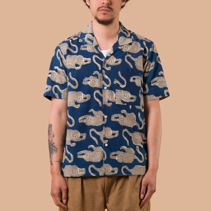 KARDO x FLÂNEURS / S/S Shirt BP69 Indigo/Black
