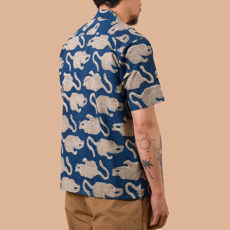 KARDO x FLÂNEURS / S/S Shirt BP69 Indigo/Black