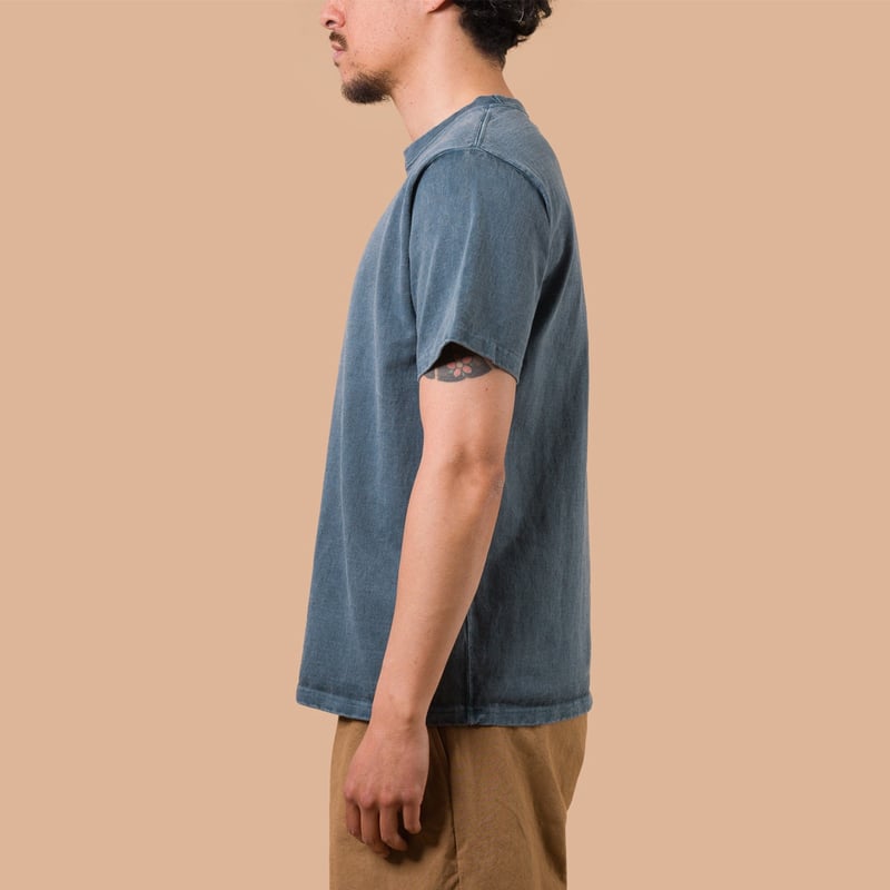 Image-Flaneurs_GOOD ON / S/S Heavy Crew Tee P-Slate-de-profil