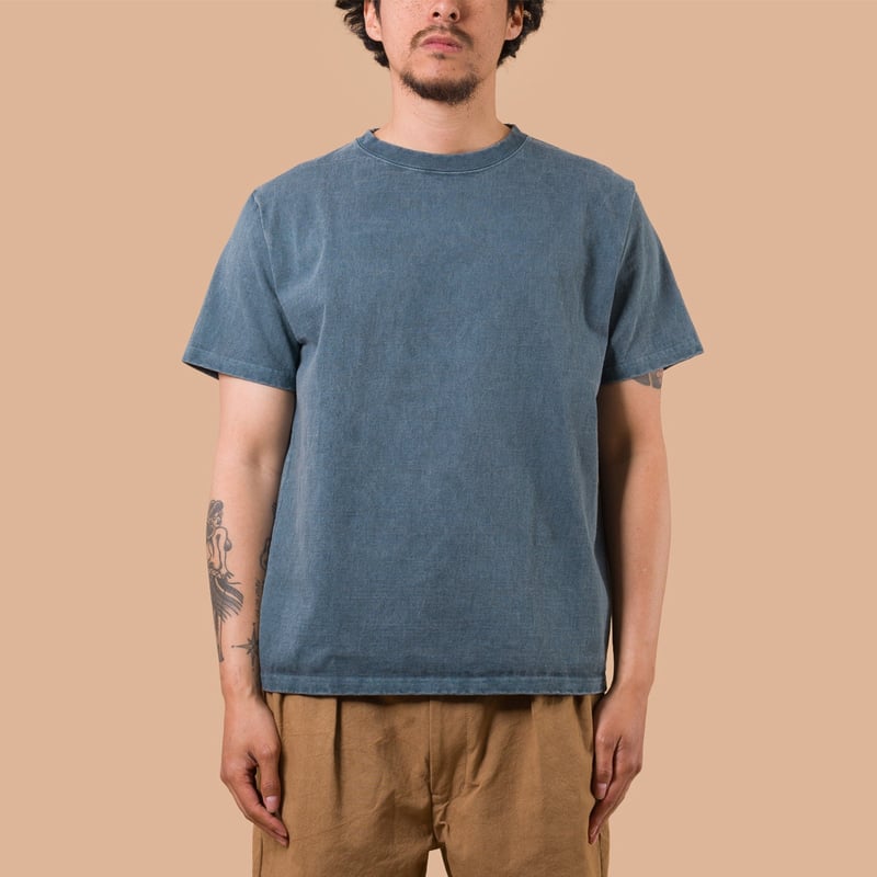 Image-Flaneurs_GOOD ON / S/S Heavy Crew Tee P-Slate-de-face