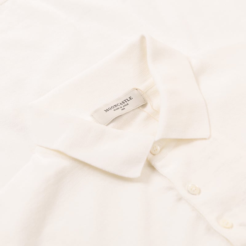 image flâneurs MOONCASTLE / Ice Cotton Long Poloneck Off White détail col