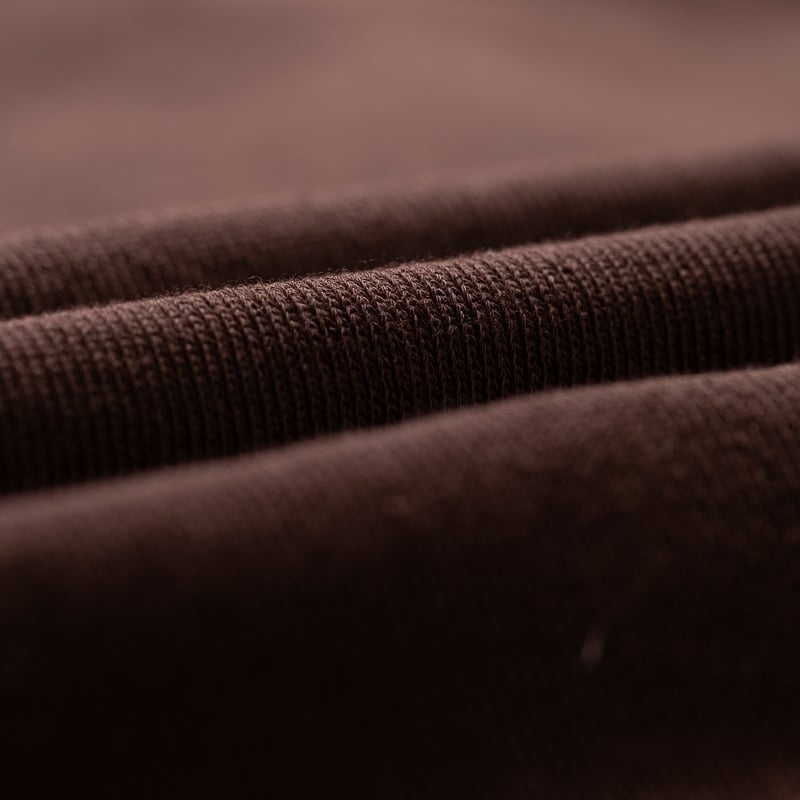 image flâneurs MOONCASTLE / Ice Cotton Poloneck Brown détail matière