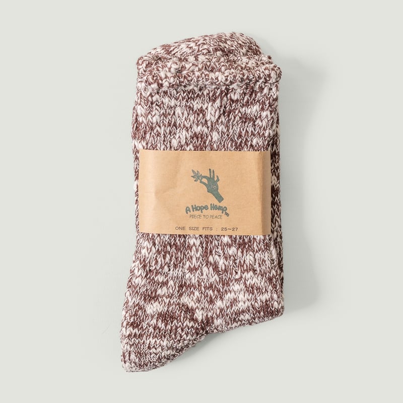 Hemp Crew Socks Brown