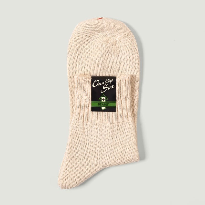 image flâneurs BEAMS PLUS / Washi Short Rib Socks Natural vignette