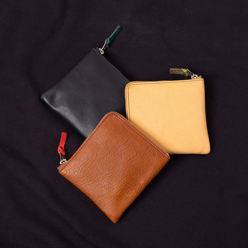 image flâneurs BEAMS PLUS / Double Zip Wallet Brown/Red gamme