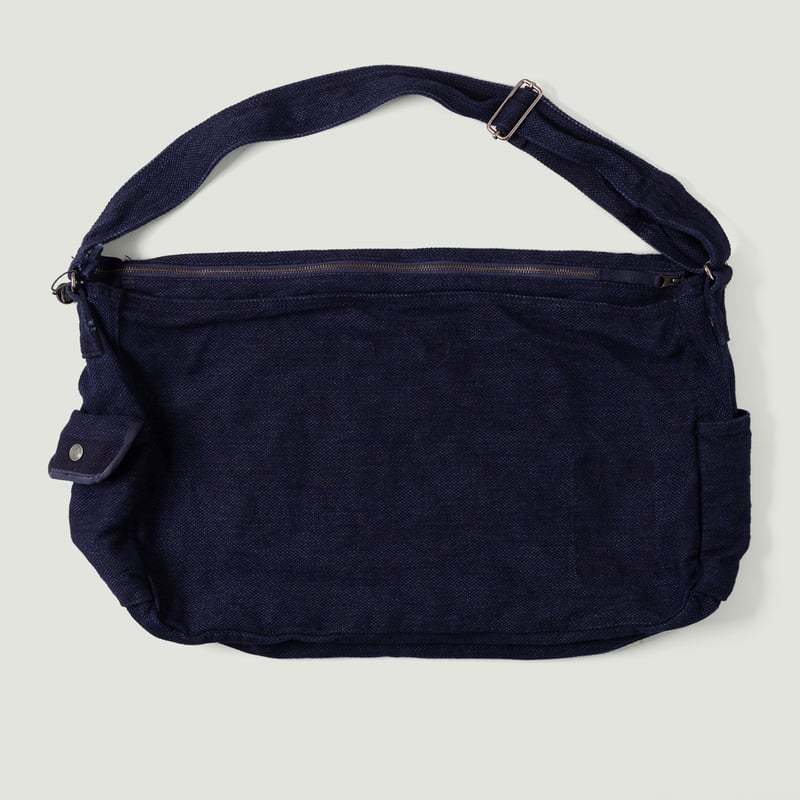 Heavy Canvas Shoulder Bag Sashiko Denim