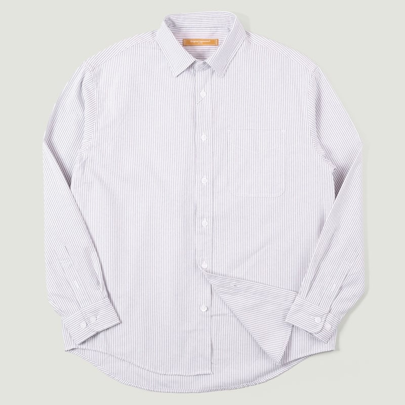 OG Stripe Oversized Shirt Grey 	Chemises