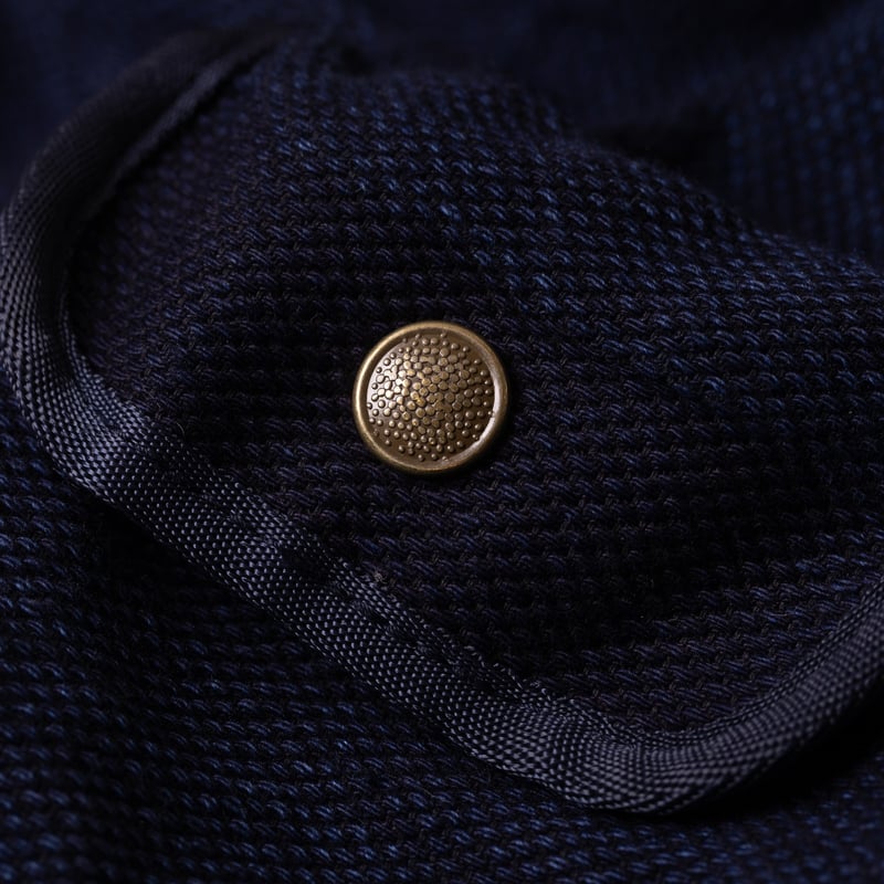 Heavy Canvas Shoulder Bag Sashiko Denim