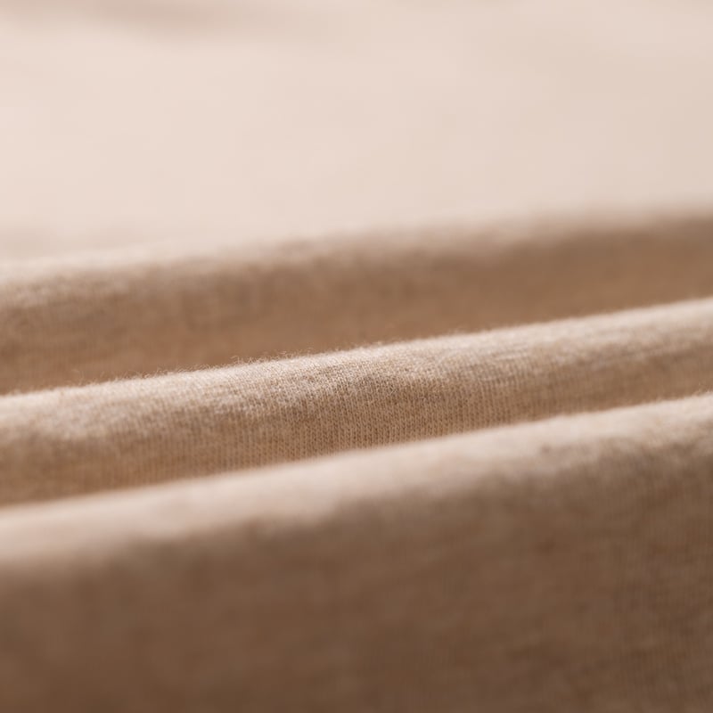 image-Flâneurs BATONER / Light Meriyasu T-Shirt Heather Beige détail matière