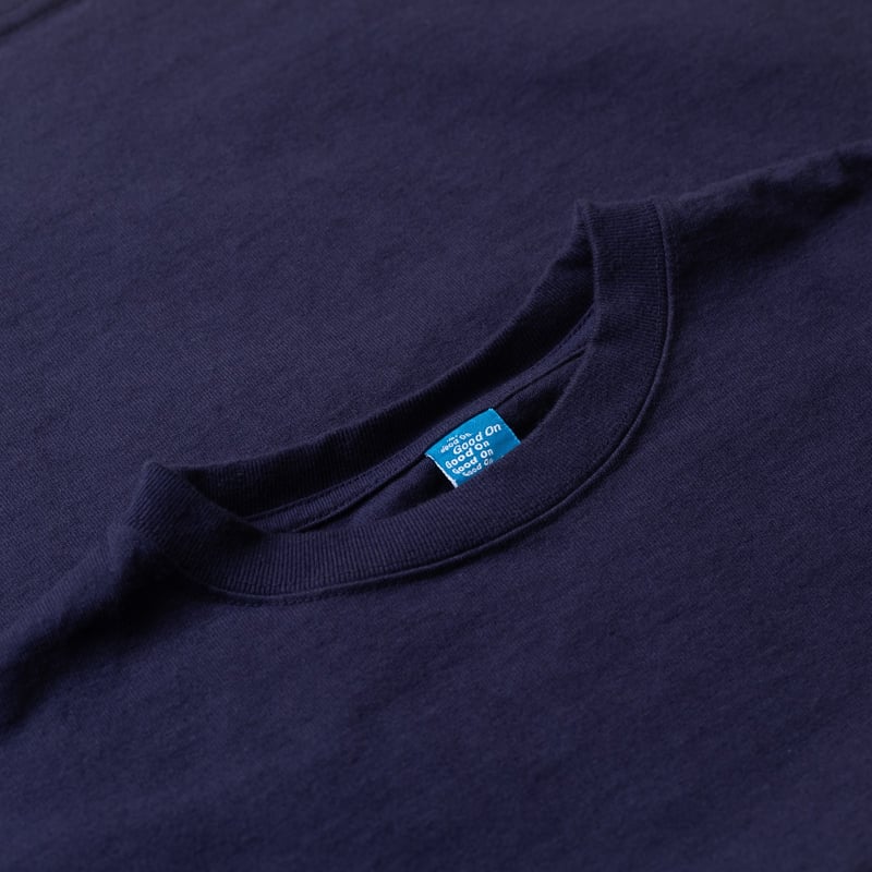 image flâneurs GOOD ON / S/S Heavy Crew Tee Navy détail col