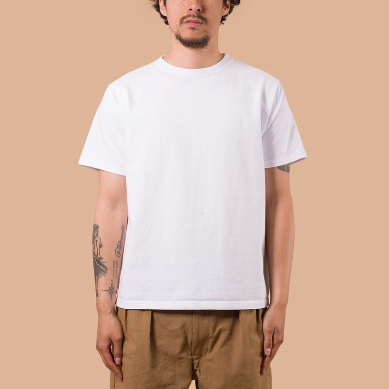 S/S Heavy Crew Tee White