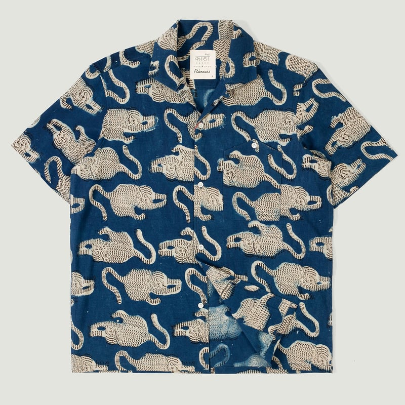 KARDO x FLÂNEURS / S/S Shirt BP69 Indigo/Black