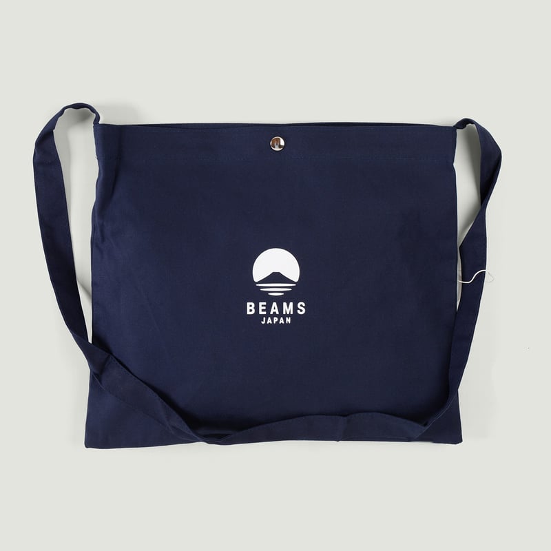 Vignettes flaneurs BEAMS JAPAN  Logo Shoulder Bag Navy White