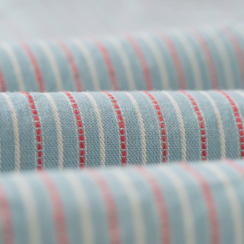 Long Sleeve Dobby Stripe Work Shirt Blue