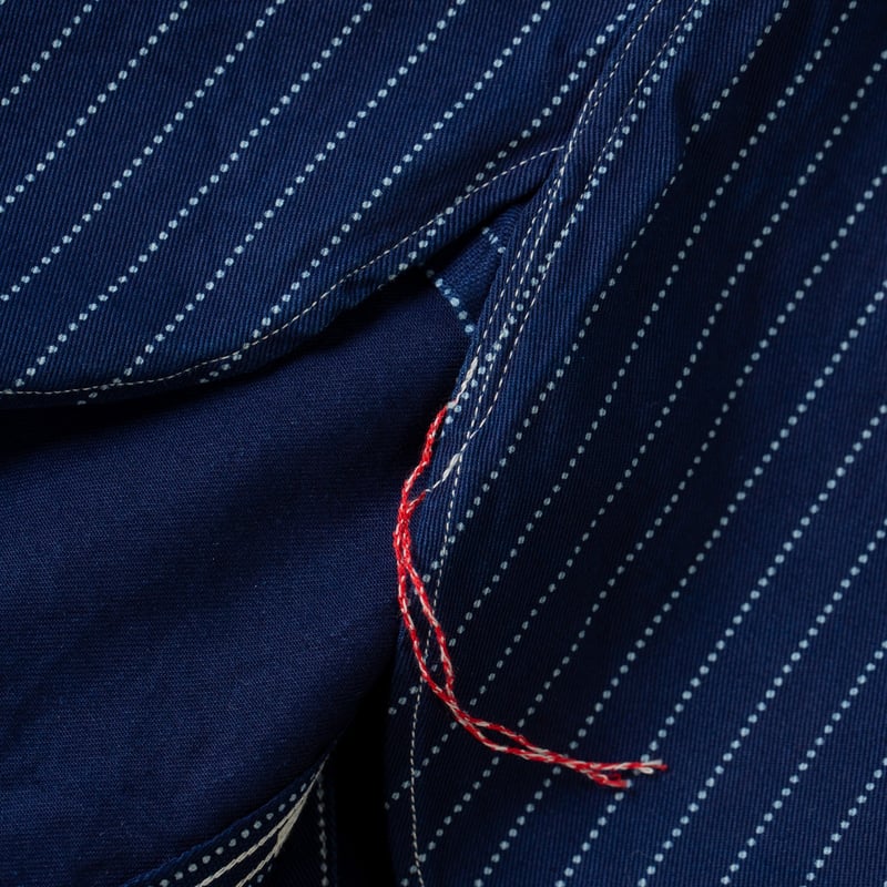 détails flaneurs SUGAR CANE Fiction Romance 8.5oz Wabash Stripe Work Shirt (3)