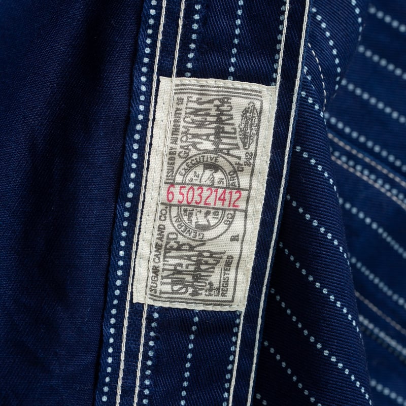 détails flaneurs SUGAR CANE Fiction Romance 8.5oz Wabash Stripe Work Shirt (4)